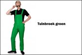 Tuinbroek verstelbaar groen mt.XL/XXL - Carnaval thema feest optocht fun loodgieter