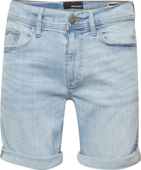 Blend Korte regular fit broek met achterzakken in olijfgroen online kopen | P&C