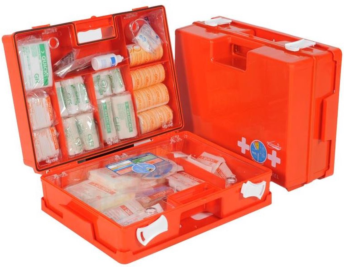 Quick - EHBO-koffer A - Grote verbandkoffer voor bedrijf, school, kantoor - Overzichtelijk en compleet - 44,5 x 32 x 15 cm.