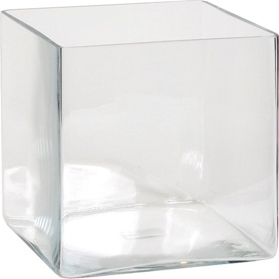 Mica Decorations vase britt carré transparent dimensions en cm: 20 x 20 x 20