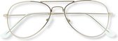 Noci Eyewear SCG025 leesbril Goldy +1.50 Goudkleurige pilotenbril