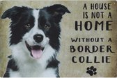Wandbord Honden - A House Is Not A Home Without A Border Collie