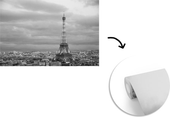 Papier fotobehang Tour Eiffel illuminée au crépuscule