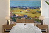 Behang - Fotobehang De oogst - Vincent van Gogh - Breedte 350 cm x hoogte 350 cm
