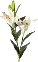 Fleur de Lys Artificielle - Lys stargazer - Fleur de Lys Art décoratif - dim. L25cm - L17 cm - Hauteur 97 CM - CRÈME