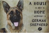 Herder murale Chiens - Une maison n'est pas une Home sans un Shepherd allemand