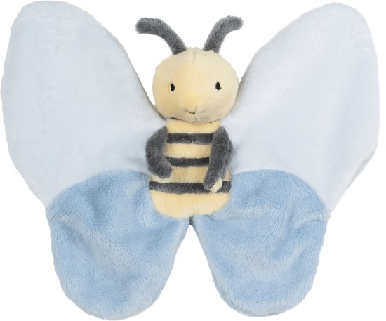 Foto: Happy horse bij benja knuffeldoekje blauw geel baby cadeau