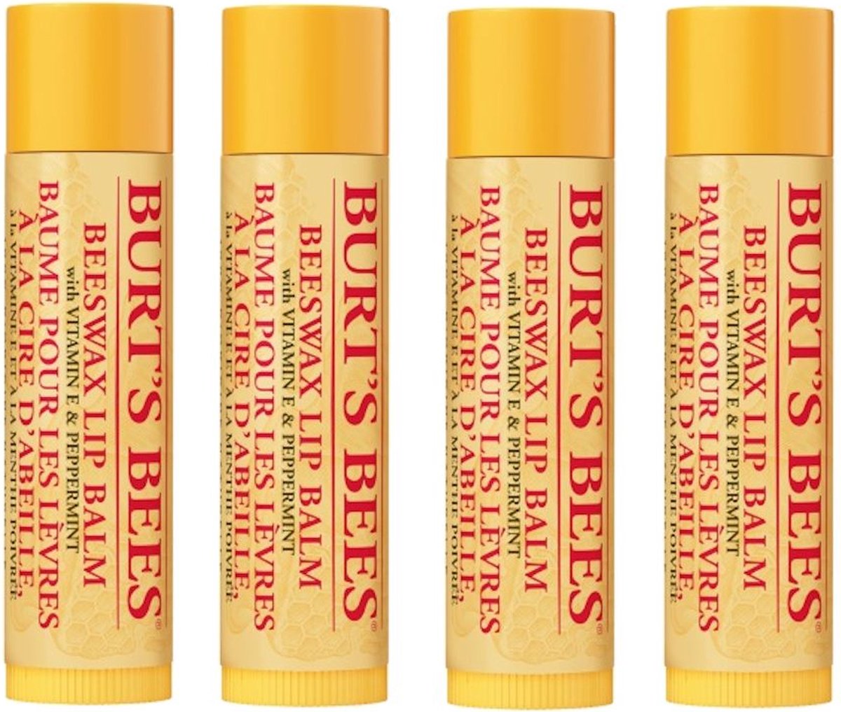 BURT'S BEES - Lip Balm Beeswax - 4 Pak