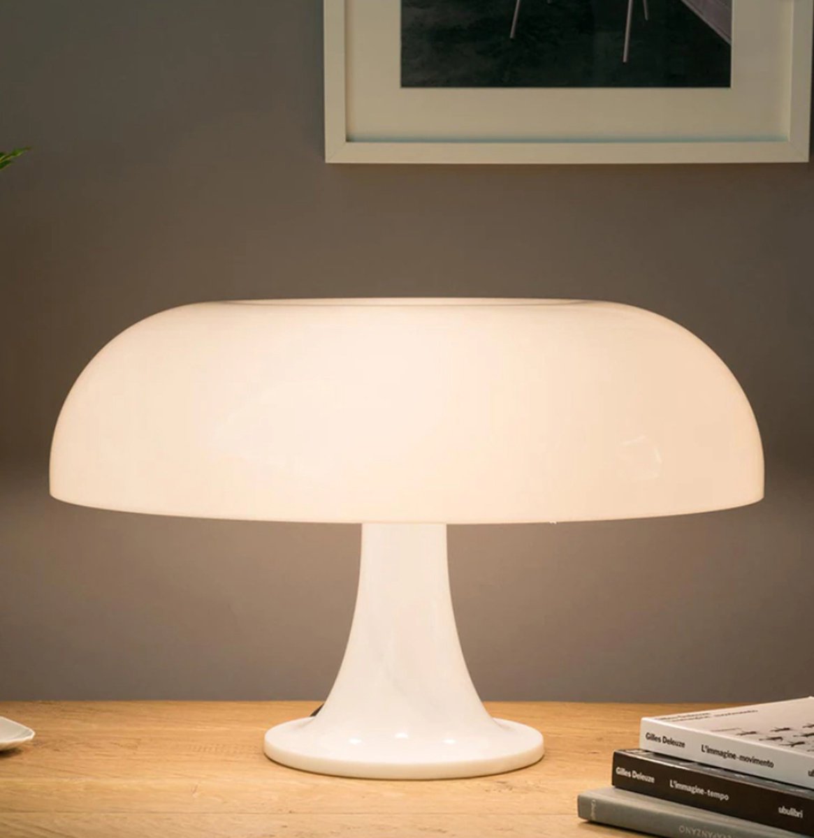 Italiaanse designer lamp - 60´s - Minimalistische verlichting - Tafel lampen - Retro - Vintage - Lampen - Wit