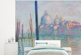 Behang - Fotobehang Het grote kanaal, Venetië - Schilderij van Claude Monet - Breedte 375 cm x hoogte 300 cm