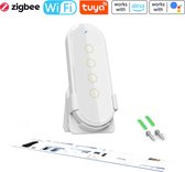 Tuya Wifi Zigbee - Intelligente Draadloze Scène Touch Switch - Home Licht - Afstandsbediening - 2.5D Gebogen Gehard Glas Fluorescerend.