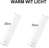 TechU™ 2 Stuks Sensorlampen – Intelligente Lamp met Sensor – Automatisch aan & uit – 20 cm – Nachtlamp – USB Oplaadbaar – Warm Wit Licht