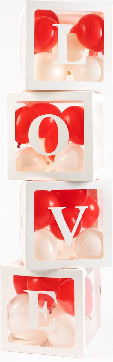 Valentijn love ballon blokken dozen leeg.