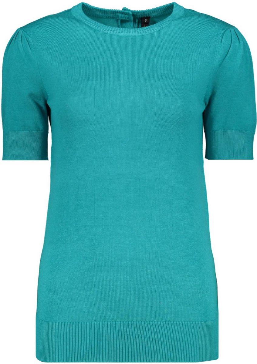 NED T-shirt Quinty 24 1 2 Ss Flat Knit 23s1 U106 28 302 Turquoise Dames Maat - S