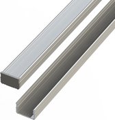 LED Line - Profilé aluminium 10mm - L2020*W16*H9.8mm - Argent + Cache Mat