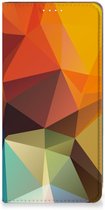 Smartphone Hoesje Geschikt voor Samsung Galaxy S23 Leuk Book Case Polygon Color