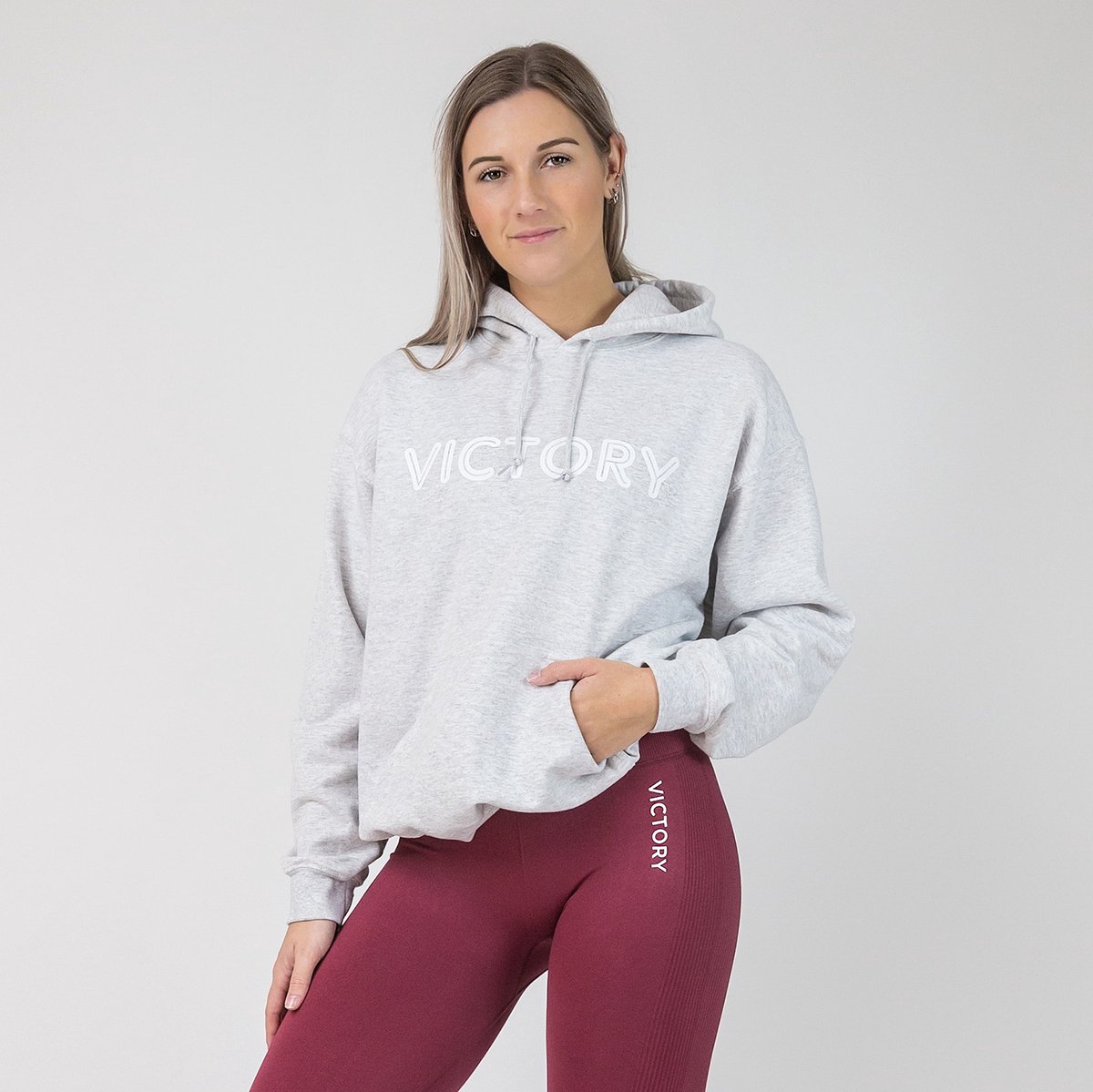 Victory Sportswear® - Unisex hoodie - Fitness Yoga Hardlopen Crossfit - Grey Maat L