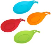 Intirilife set van 4 siliconen kookgereihouders in verschillende kleuren