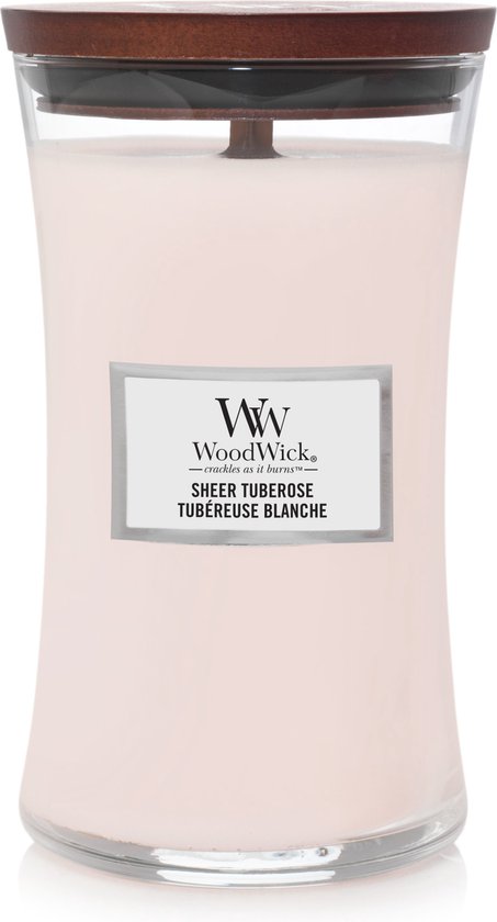 WoodWick Geurkaars Sheer Tuberose Large Candle