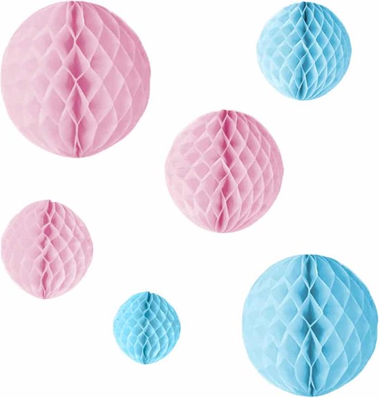 Gender Reveal Party Decoratieset, 186 stuks, 91 cm, Boy or Girl, Team Boy Team Girl confetti, babyshower decoratie, babyshower servies, banner en taarttopper voor jongens of meisjes decoratie