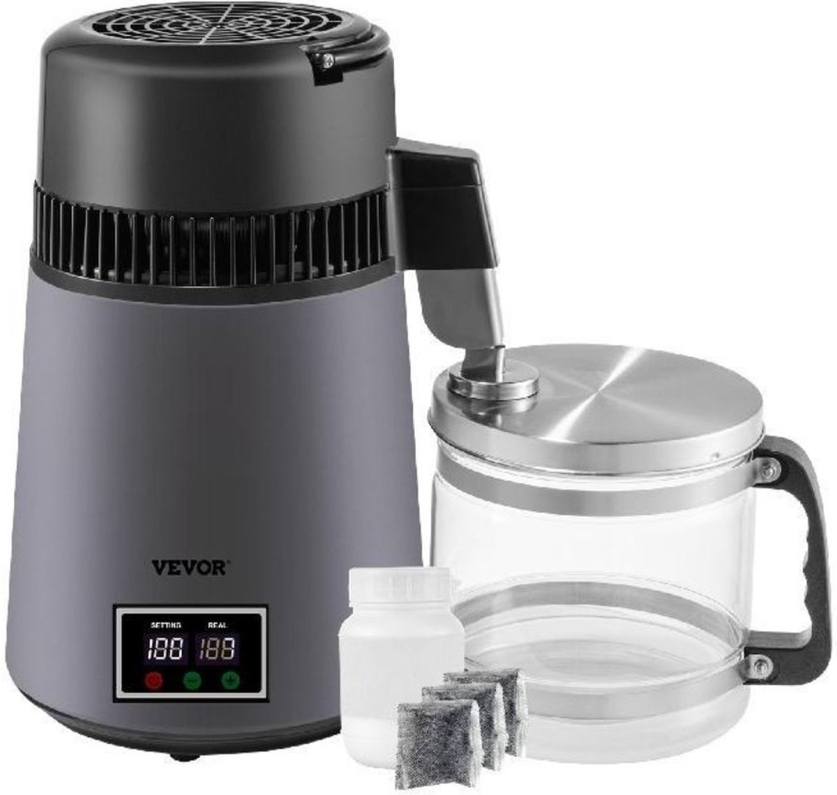 Vevor Distiller Distiller Kettle 4L Distillateur Water à Dual