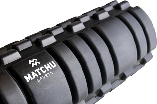 Matchu Sports - Foam roller - Foamroller - Triggerpoint massage - Massage roller - 33 cm - Hard - Zwart - Matchu Sports