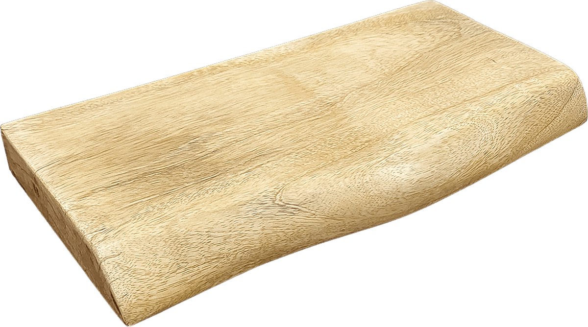 wand plank massief mangohout industrieel - 40x20x4 cm