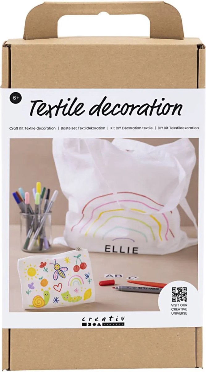 Creativ Company hobbyset textieldecoratie starterset textiel versieren.
