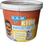 SAM Kids Bodycasting Set | 500 gram vormpoeder en 1000 gram gips | De enige echte | voor het afvormen van minimaal 3 kinderhanden | Gips beeldje | complete set | Bekend van televisie | De beste kwaliteit gips en Gel
