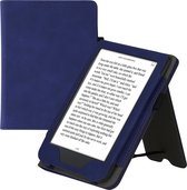 kwmobile flip cover geschikt voor Kobo Clara 2E - Case met magnetische sluiting - Hoes voor e-reader in donkerblauw