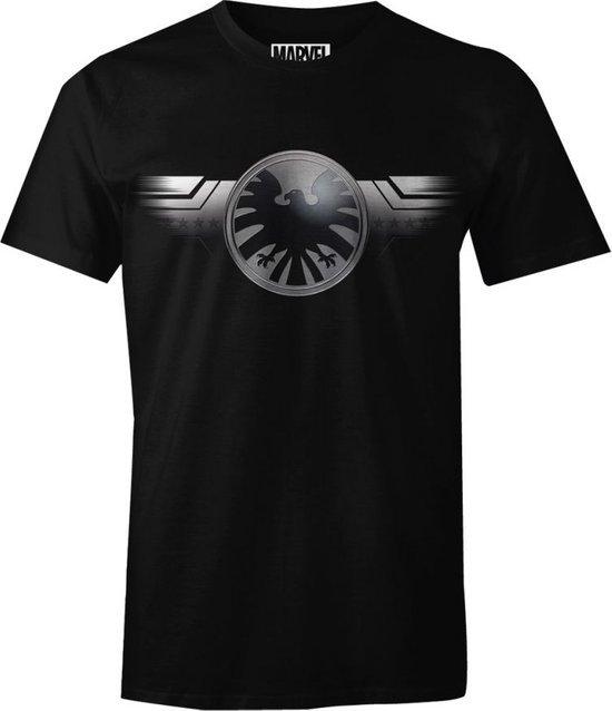 Marvel - Captain Marvel Shield Nick Fury T-Shirt S