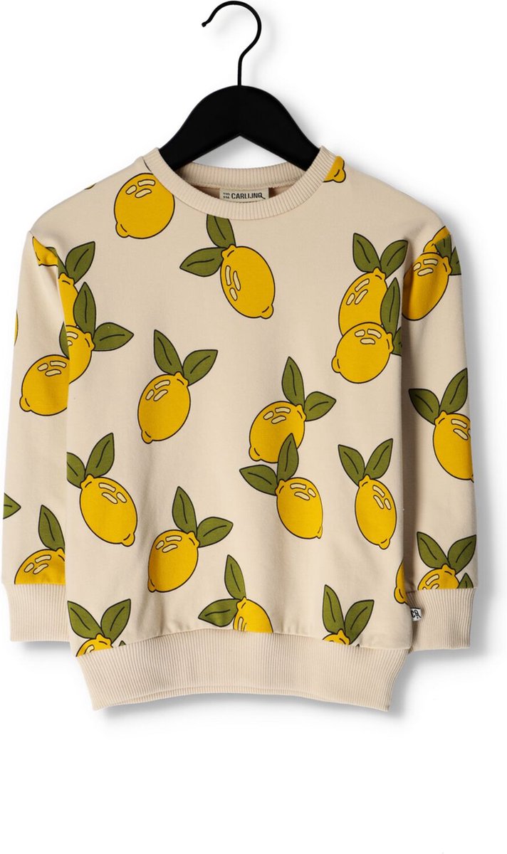 Carlijnq Lemon - Sweater Truien & Vesten Jongens - Sweater - Hoodie - Vest- Gebroken wit - Maat 110/116