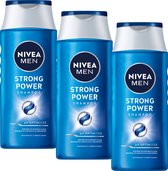 Shampooing NIVEA MEN Strong Power - 3 x 250 ml - Contenu de l'emballage