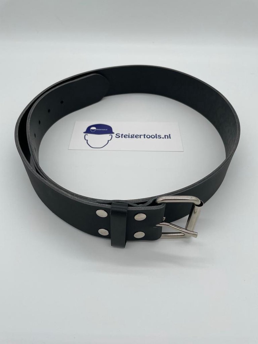 Lederen riem 47mm - maat 130cm / werkriem / steigerriem zwart leer / splitleer / ideaal voor gereedschapshouders