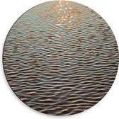 Dibond Muurcirkel - Golvend Water - 50x50 cm Foto op Aluminium Muurcirkel (met ophangsysteem)