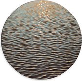 Dibond Muurcirkel - Golvend Water - 70x70 cm Foto op Aluminium Muurcirkel (met ophangsysteem)