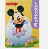 livre de coloriage Disney mickey et ses amis dessin de pâques avec exemple en couleur