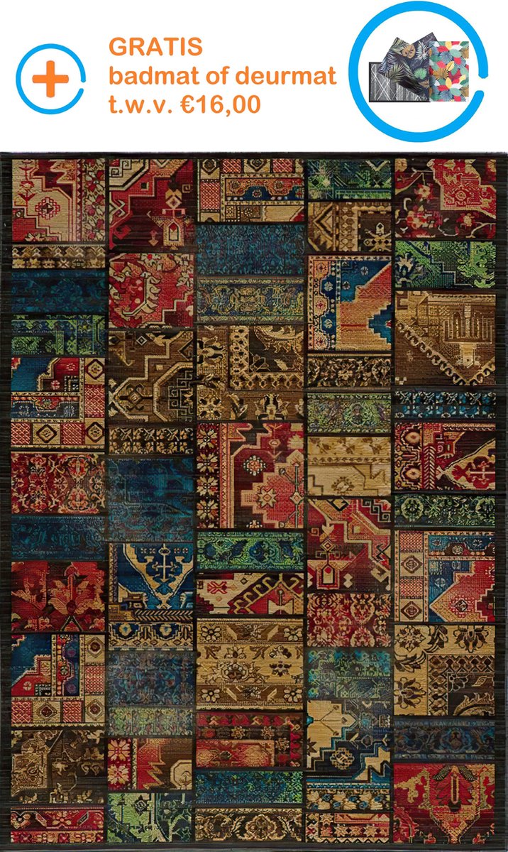 Vintage tapijt groen 186 x 324 cm - Merel in Wonderland