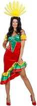 Wilbers & Wilbers - Brazilie & Samba Kostuum - Samba Rio De Janeiro Carnaval - Vrouw - Rood - Maat 44 - Carnavalskleding - Verkleedkleding