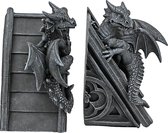 RUDFUZ Draak standbeeld boekensteun gotische draak boekensteunen hars boek ondersteuning decoratief beeldje tafelblad ornament voor woonkamer planken bureau kantoor verjaardagscadeau RUDFUZ Draak standbeeld boekensteun gotische draak boekensteunen hars boek ondersteuning decoratief beeldje tafelblad ornament voor woonkamer planken bureau kantoor verjaardagscadeau