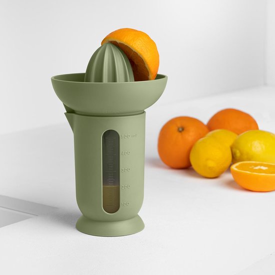 Citruspers Ufo - Handmatig - Kunststof - Donker eucalyptus groen - Ø 15 x 15 x 23 cm van Merkloos — afbeelding 3