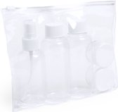 Reisset - Transparante toilettas - Make up tasje - Etui - Reisflesjes - Handbagage - 20 x 18 cm - PVC