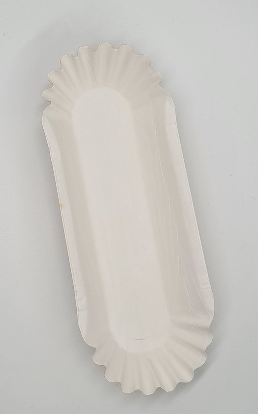 50 pièces Snack plateau en karton avec couverture en papier - ingraissable - karton - snack - frikandel - saucisse - papier - ersatz - écologique - emballage - durable