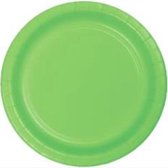 Kartonnen Bordjes groen 23 cm 20 stuks - Wegwerp borden - Feest/verjaardag/BBQ borden