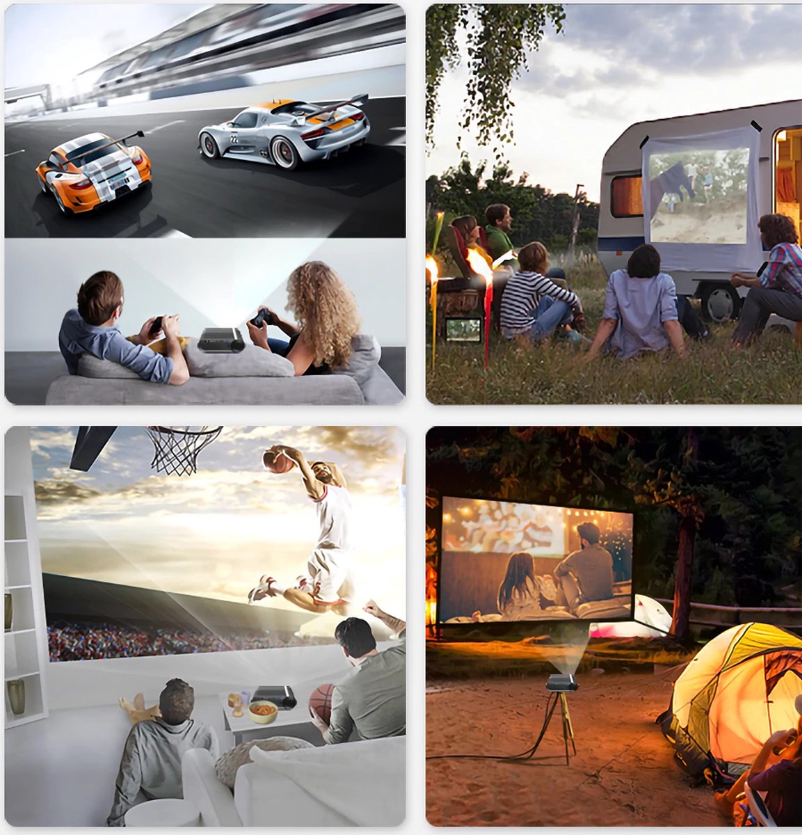 BYINTEK Mini Beamer Smartphone - Mini Beamer - Mini Projector - Mini Beamer Projector - Mini Projector Smartphone - Zwart — cadeau in Elektronica - foto 8