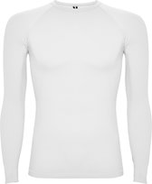 Wit thermisch sportshirt met raglanmouwen naadloos model Prime maat XL-XXL