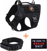 Always Prepared © Pro K9 Hondentuig - Anti trek - Y tuig - Halsband hond - Middel en grote hond - Veiligheidstuig - afneembare klittenband patches