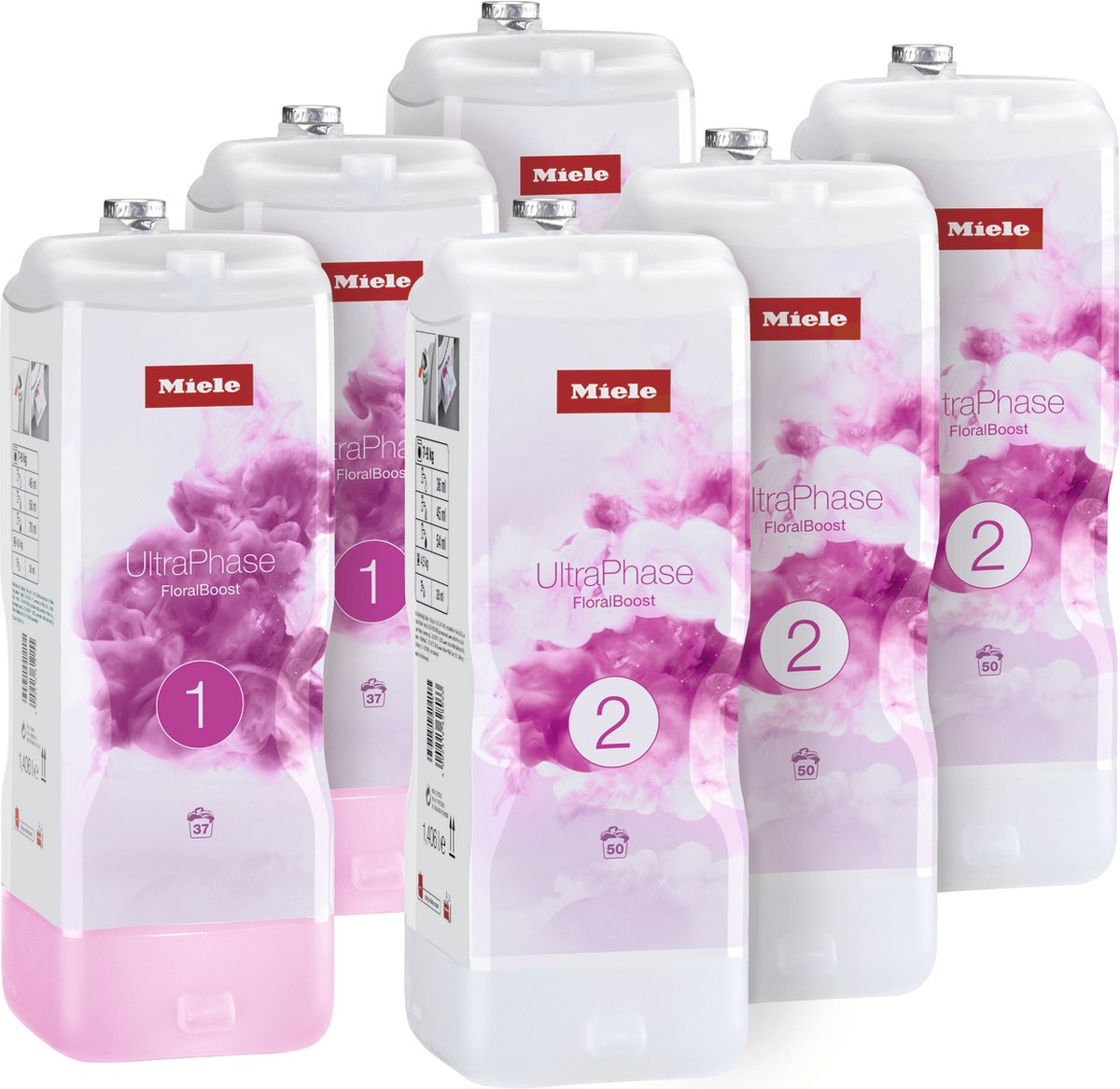 Goedkoopste Miele Set UltraPhase 1 & 2 FloralBoost (6 flacons) - Wasmiddel