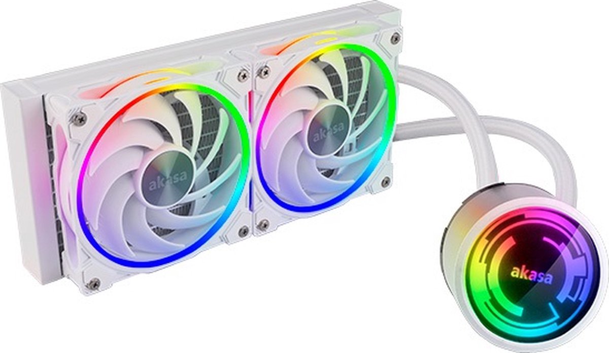 Akasa SOHO 240 Processor Alles-in-één vloeistofkoeler 12 cm Wit 1 stuk(s)