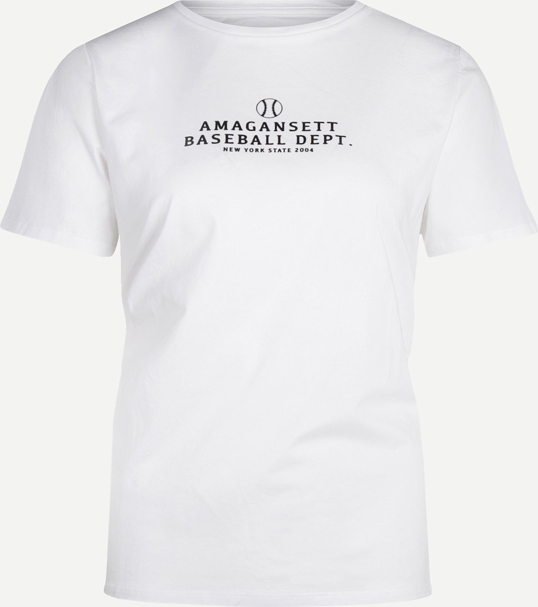 Amagansett Lente/Zomer 2023 T-shirt Baseball Tee Vrouwen - Regular fit - Katoen - Wit (XL)